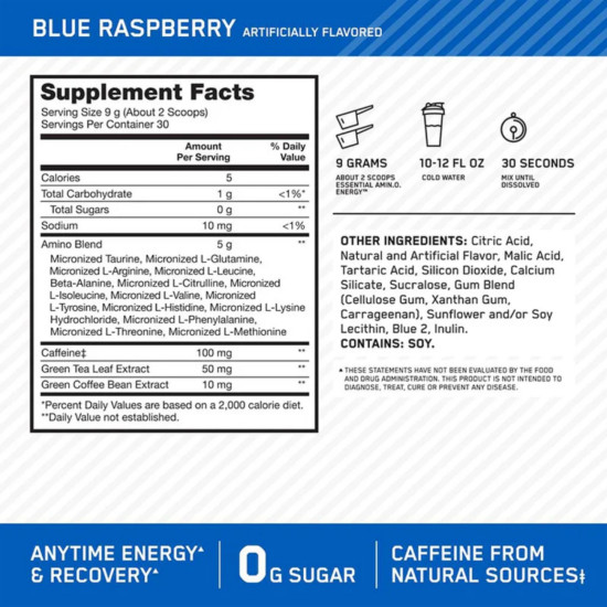 Optimum Nutrition Amino Energy Powder - 30 Servings
